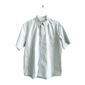 Eddie Bauer Mens Shirt Wrinkle Resistant Button Down Short Sleeve Green Large